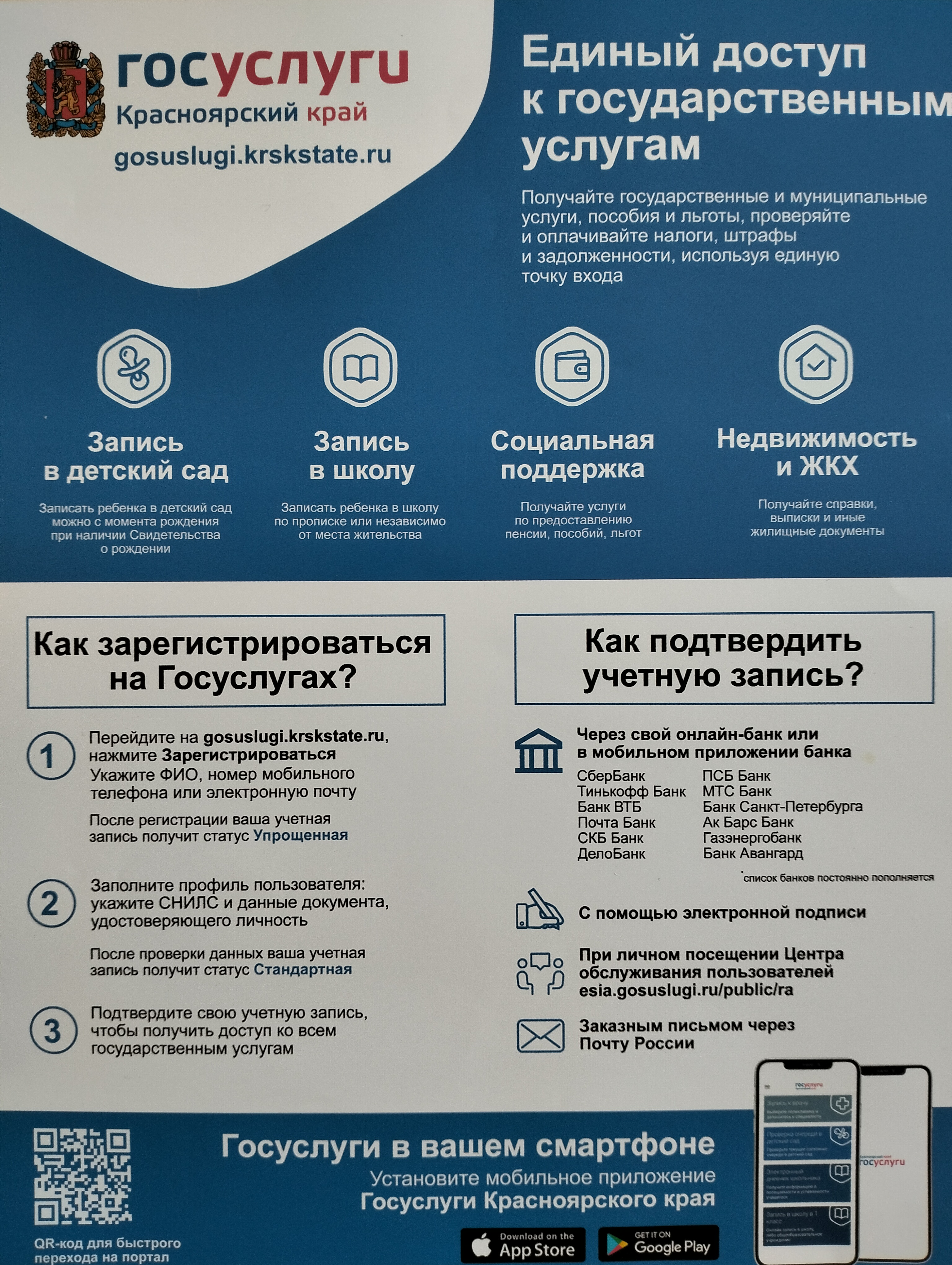 Информация по &quot;Госуслугам&quot;.